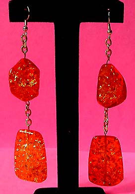 a beautiful VINTAGE COSTUME ESTATE ANTIQUE JEWELRY EARRINGS unsigned