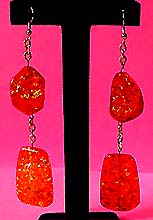 a beautiful vintage costume jewelry crystal rhinestone earrings