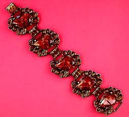 a beautiful vintage costume jewelry crystal rhinestone bracelet