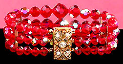 a beautiful vintage costume jewelry crystal rhinestone bracelet