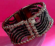 a beautiful vintage costume jewelry crystal rhinestone bracelet