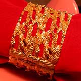 a beautiful vintage costume jewelry cuff bracelet signed Hobe