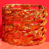 a beautiful vintage costume jewelry cuff bracelet signed Hobe