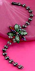 a beautiful vintage costume jewelry crystal rhinestone bracelet