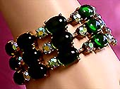 a beautiful vintage costume jewelry crystal rhinestone bracelet