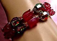 a beautiful vintage costume jewelry crystal rhinestone bracelet