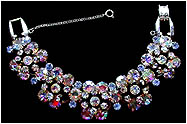 a beautiful vintage costume jewelry crystal rhinestone bracelet