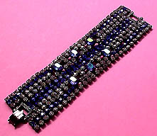 a beautiful vintage costume jewelry crystal rhinestone bracelet