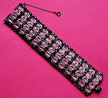 a beautiful vintage costume jewelry crystal rhinestone bracelet