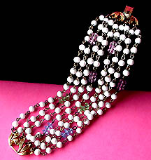 a beautiful vintage costume jewelry crystal rhinestone bracelet