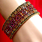 a beautiful vintage costume jewelry crystal rhinestone bracelet