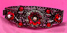 a beautiful vintage costume jewelry crystal rhinestone bracelet