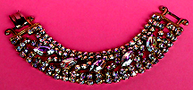 a beautiful vintage costume jewelry crystal rhinestone bracelet