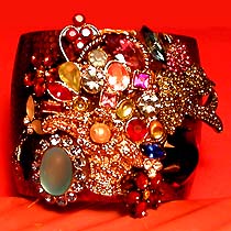 a beautiful vintage costume jewelry bracelet signed