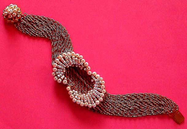 a beautiful vintage costume jewelry bracelet