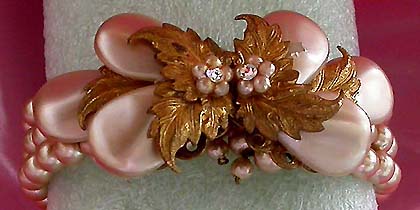 a beautiful vintage costume jewelry bridal bracelet