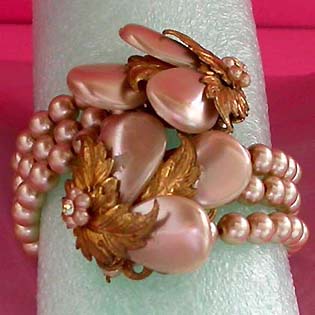a beautiful vintage costume jewelry bridal bracelet