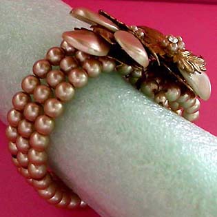 a beautiful vintage costume jewelry bridal bracelet