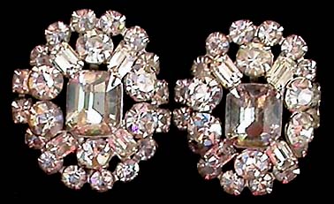 a beautiful vintage costume jewelry bridal earrings