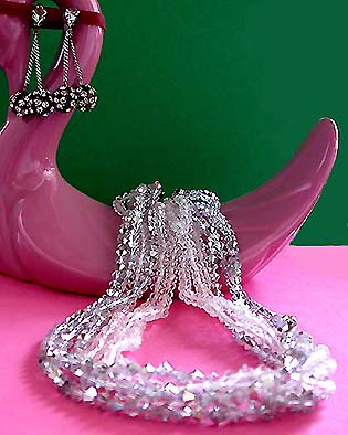a beautiful vintage costume jewelry bridal necklaces