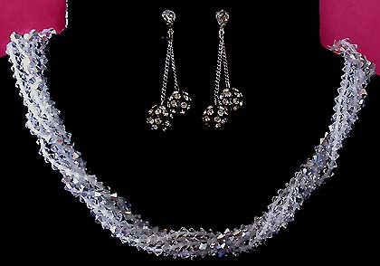 a beautiful vintage costume jewelry bridal necklaces