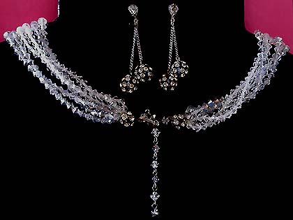 a beautiful vintage costume jewelry bridal necklaces