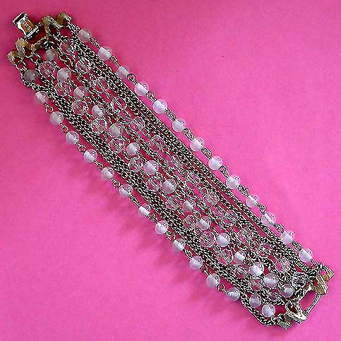 a beautiful vintage costume jewelry bridal necklaces