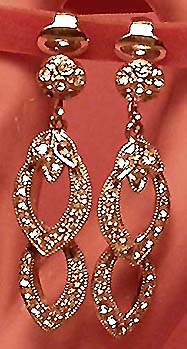 a beautiful vintage costume jewelry bridal earrings