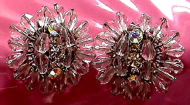 a beautiful vintage costume jewelry bridal earrings