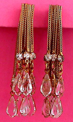 a beautiful vintage costume jewelry bridal earrings