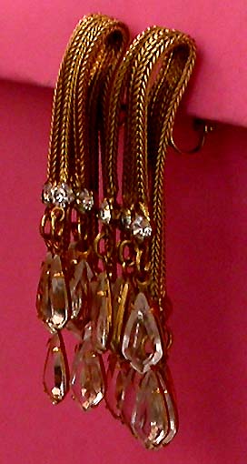a beautiful vintage costume jewelry bridal earrings