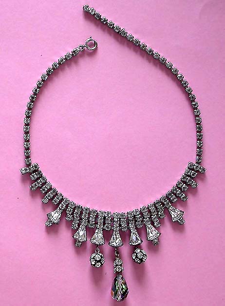 a beautiful vintage costume jewelry bridal necklaces