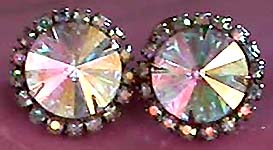 a beautiful vintage costume jewelry bridal earrings