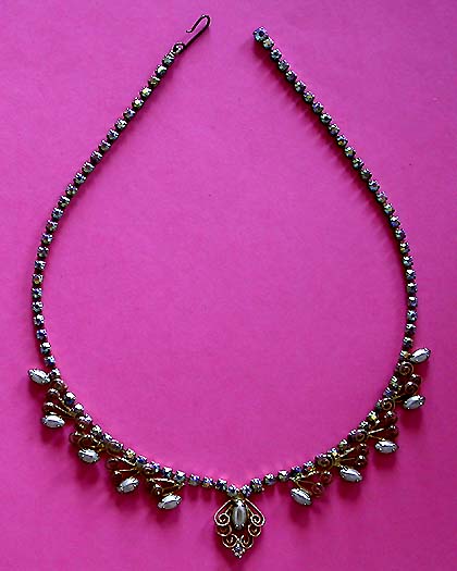 a beautiful vintage costume jewelry bridal necklaces