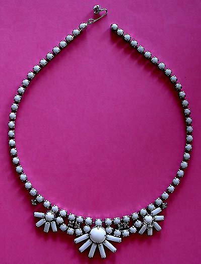 a beautiful vintage costume jewelry bridal necklaces