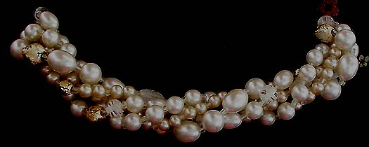 a beautiful vintage costume jewelry bridal necklaces
