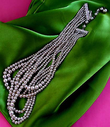 a beautiful vintage costume jewelry bridal necklaces