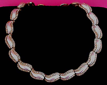 a beautiful vintage costume jewelry bridal necklaces