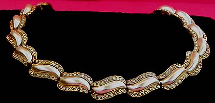 a beautiful vintage costume jewelry bridal necklaces