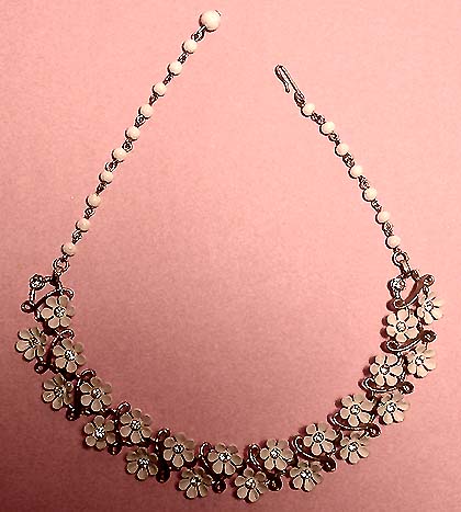a beautiful vintage costume jewelry bridal necklaces