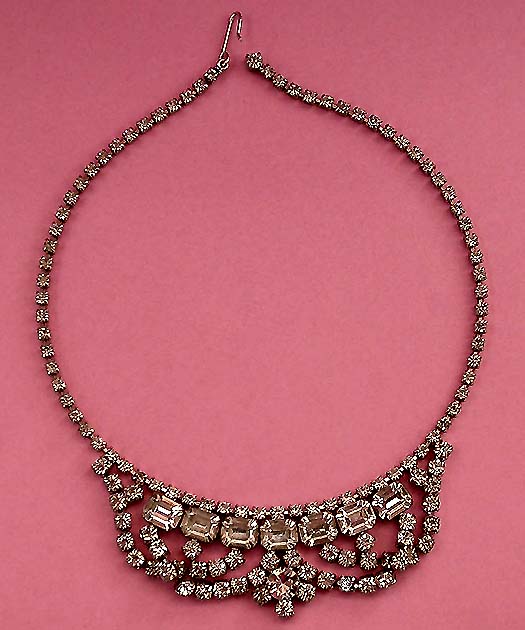 a beautiful vintage costume jewelry bridal necklaces