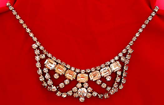 a beautiful vintage costume jewelry bridal necklaces