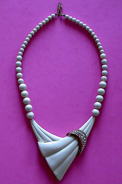 a beautiful vintage costume jewelry bridal necklaces