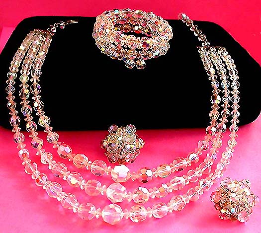 a beautiful vintage costume jewelry bridal necklaces