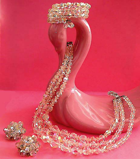 a beautiful vintage costume jewelry bridal necklaces