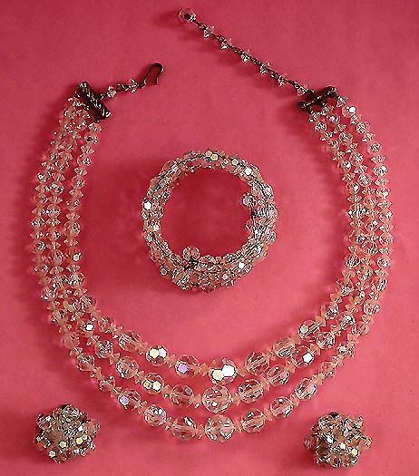 a beautiful vintage costume jewelry bridal necklaces
