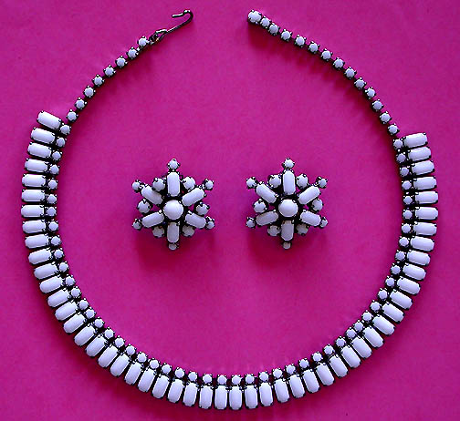 a beautiful vintage costume jewelry bridal necklaces