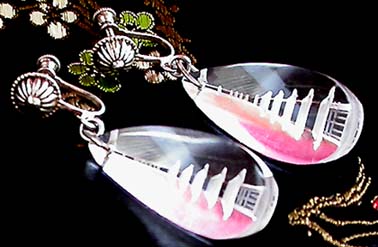a beautiful vintage costume jewelry bridal earrings