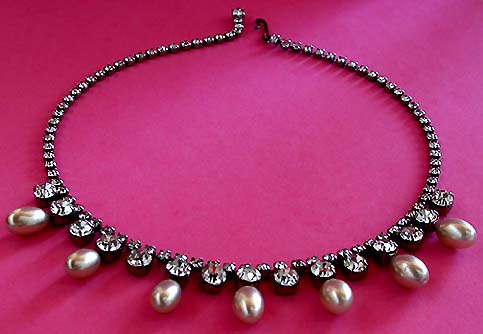 a beautiful vintage costume jewelry bridal necklaces