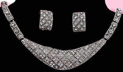 a beautiful vintage costume jewelry parure